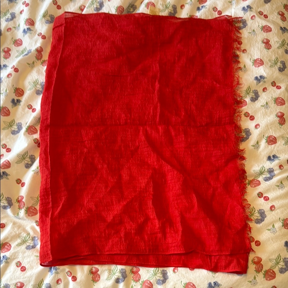 Monday Swimwear Red Sheer Sarong